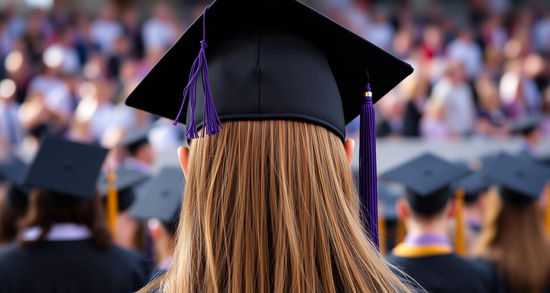 Graduate at university ceremony